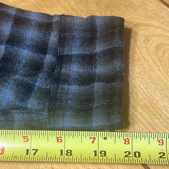 Vintage Pendleton Wool Shirt Blue/Gray Plaid Loop Collar Large 60s USA - Picture 10 of 15
